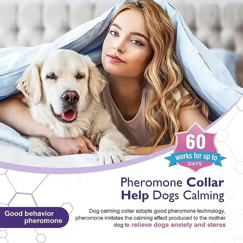 3/4 Pc Dogs Calming Pheromone Collars Cats Relieve Anxiety Adjustable Comfortable Collar for Puppy Kitten Large Pets Accessories